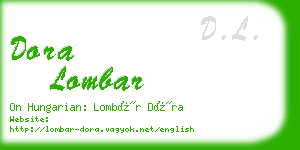 dora lombar business card